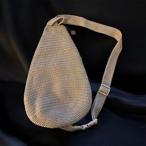 The Sak Beige (Ecru) Crochet Sling Bag